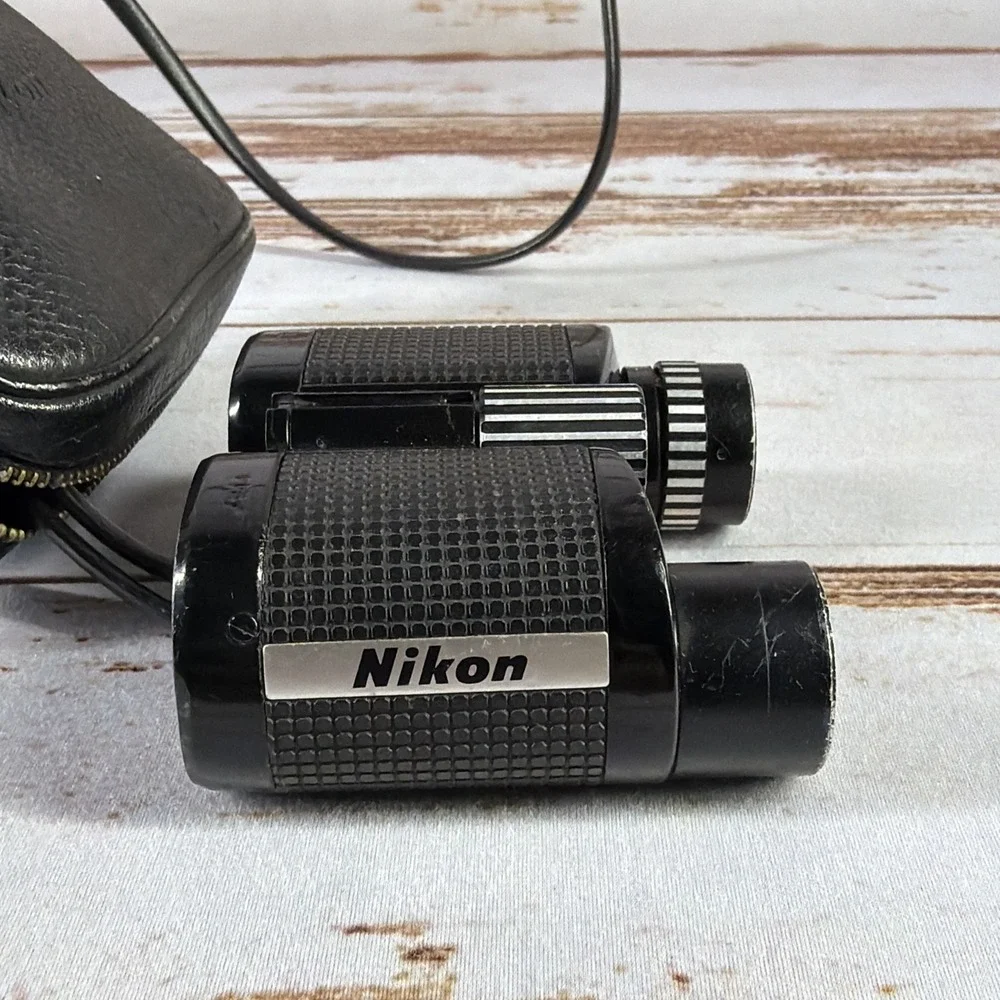 Nikon 6x18 8 Degree Compact Binoculars Made in Japan with Strap + Case